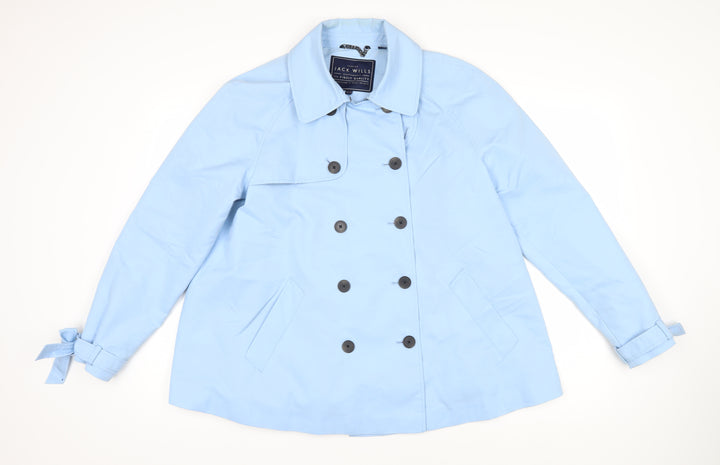 Jack Wills Womens Blue Jacket Size 14 Button