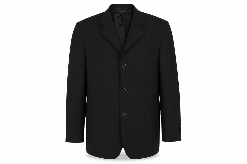 Hugo James Mens Black Polyester Jacket Blazer Size 40 Regular