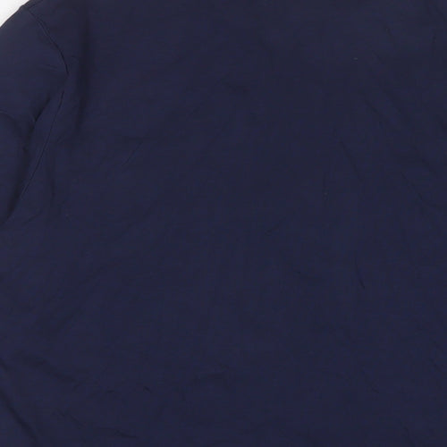 Debenhams Mens Blue Solid Cotton Pyjama Top Size L Pullover - Should be a duvet day everyday