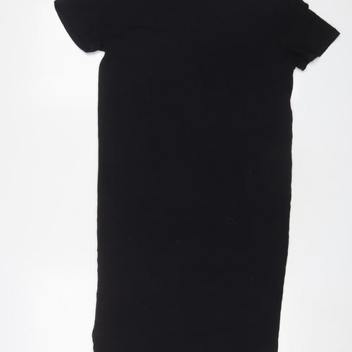 NEXT Womens Black Viscose A-Line Size 10 Crew Neck Pullover