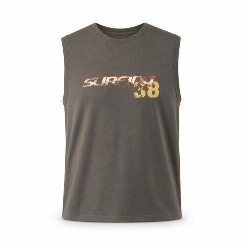 Easy Mens Grey Cotton T-Shirt Size M Crew Neck - Surfing 38