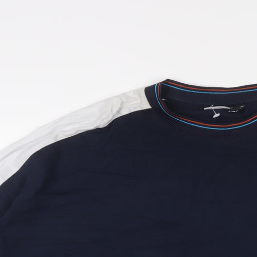 ASOS Mens Blue Cotton T-Shirt Size L Crew Neck