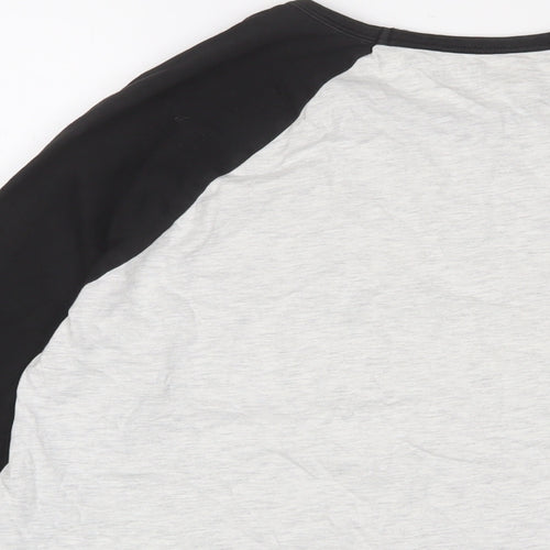 Burton Mens Grey Cotton T-Shirt Size L Crew Neck