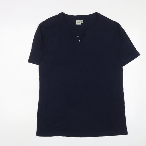 ASOS Mens Blue Cotton T-Shirt Size 2XL V-Neck