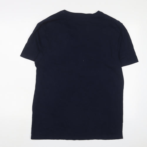 ASOS Mens Blue Cotton T-Shirt Size 2XL V-Neck