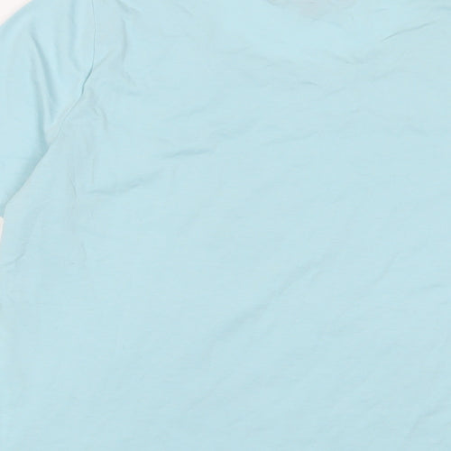 Bonmarché Womens Blue Polyester Basic T-Shirt Size 10 Crew Neck