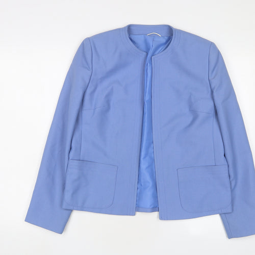 Dereta Womens Blue Jacket Blazer Size 12 - Open