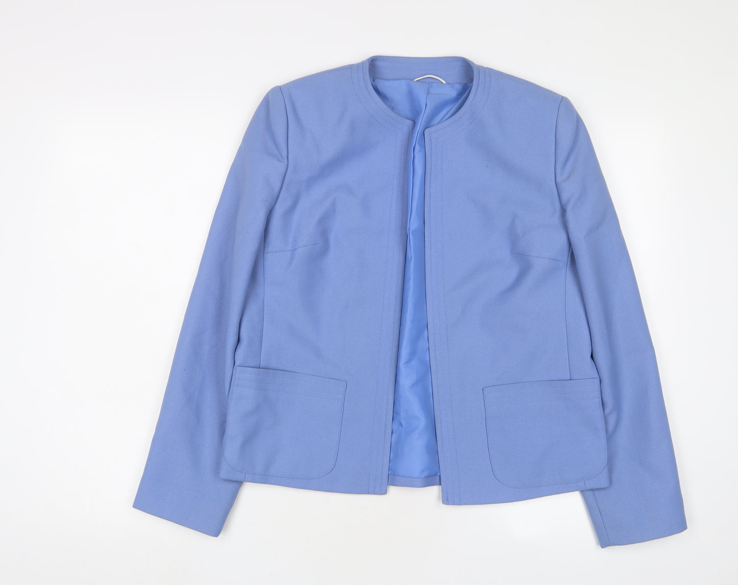 Dereta Womens Blue Jacket Blazer Size 12 - Open