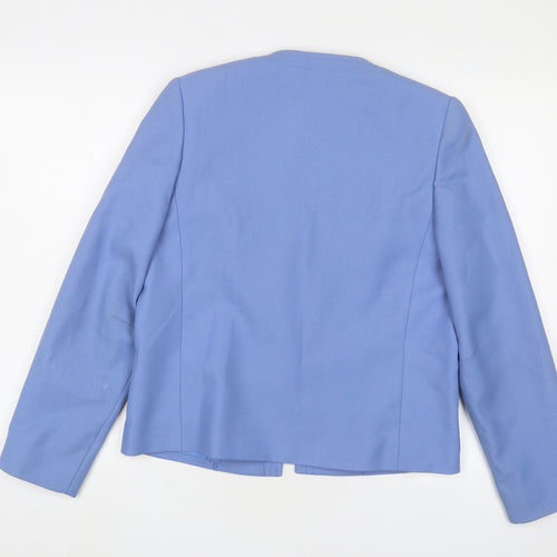 Dereta Womens Blue Jacket Blazer Size 12 - Open