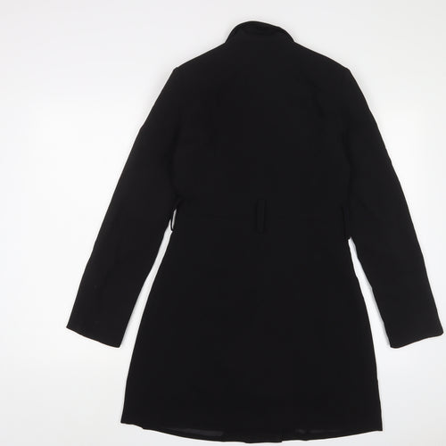 4th Reckless Womens Black Polyester Jacket Dress Size 8 V-Neck Button