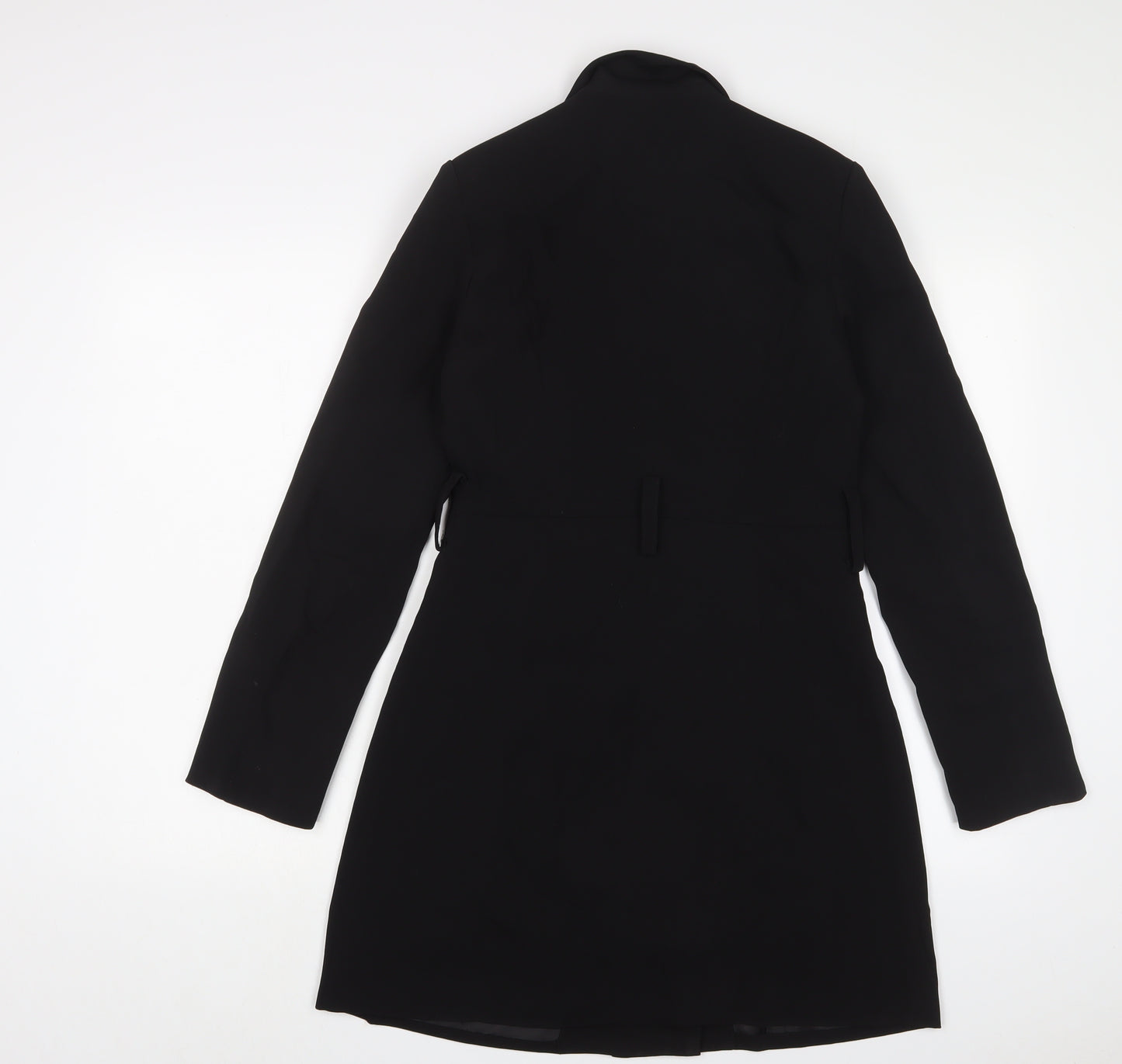 4th Reckless Womens Black Polyester Jacket Dress Size 8 V-Neck Button