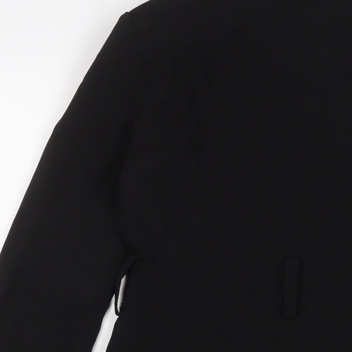 4th Reckless Womens Black Polyester Jacket Dress Size 8 V-Neck Button