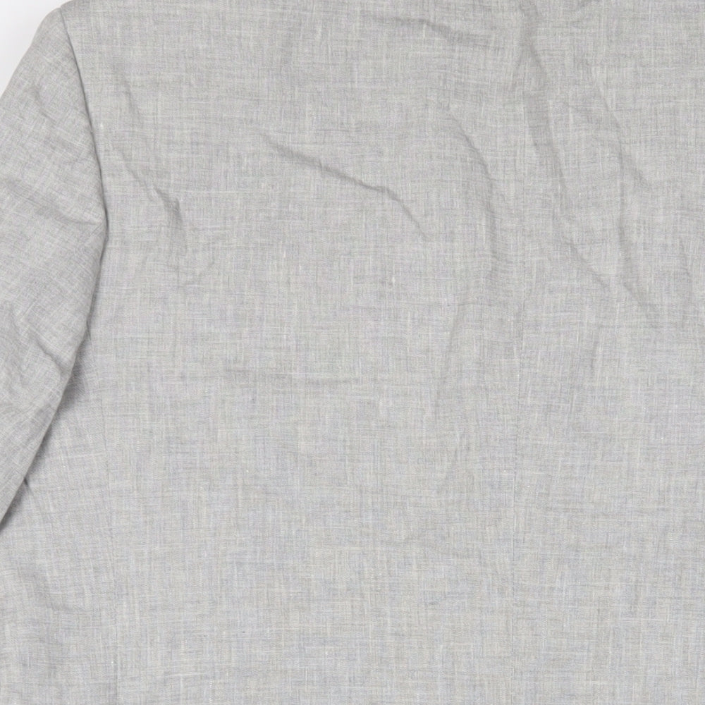 Marks and Spencer Mens Grey Linen Jacket Suit Jacket Size 44 Regular