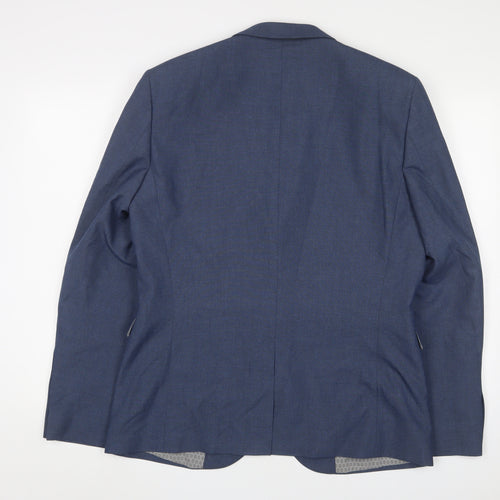 NEXT Mens Blue Polyester Jacket Suit Jacket Size 42 Regular