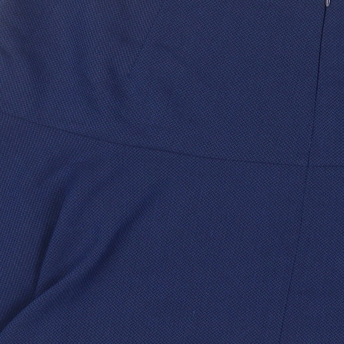 NEXT Womens Blue Polyester A-Line Skirt Size 14 Zip