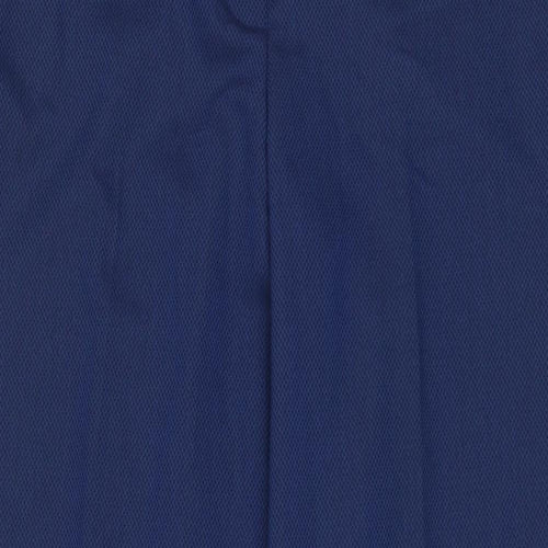 NEXT Womens Blue Polyester Trousers Size 14 L33 in Regular Hook & Eye