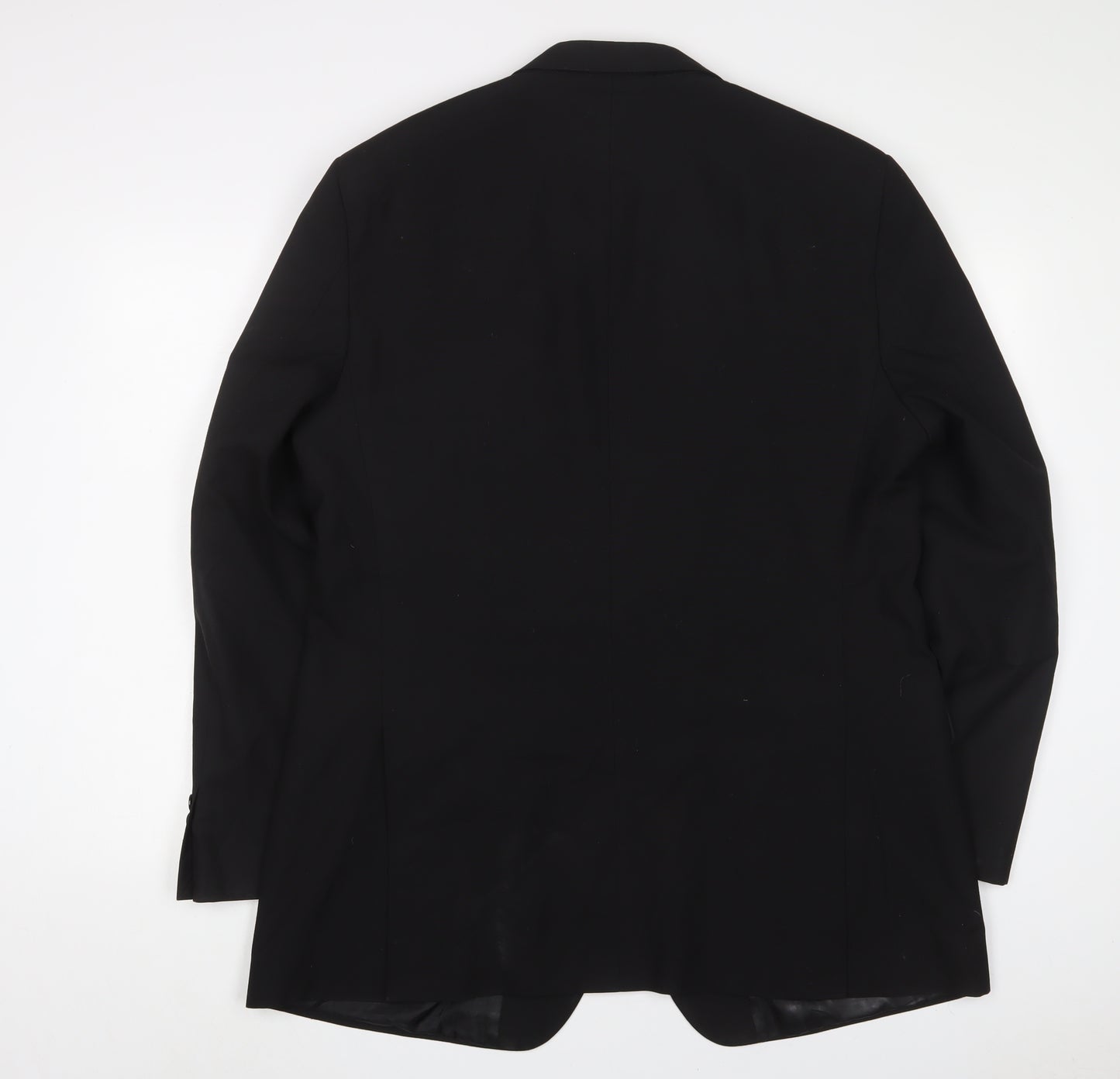 Marks and Spencer Mens Black Polyester Jacket Suit Jacket Size 44 Regular