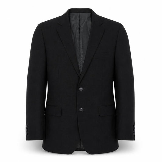 Front view of John Lewis men’s grey polyester jacket suit jacket, size 40, regular