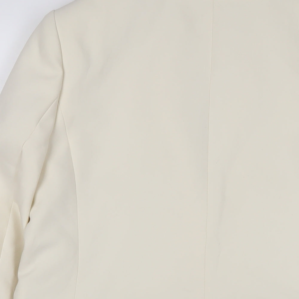 Marks and Spencer Womens Beige Jacket Blazer Size 12 Button