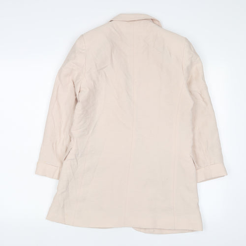 New Look Womens Beige Jacket Blazer Size 6 Button