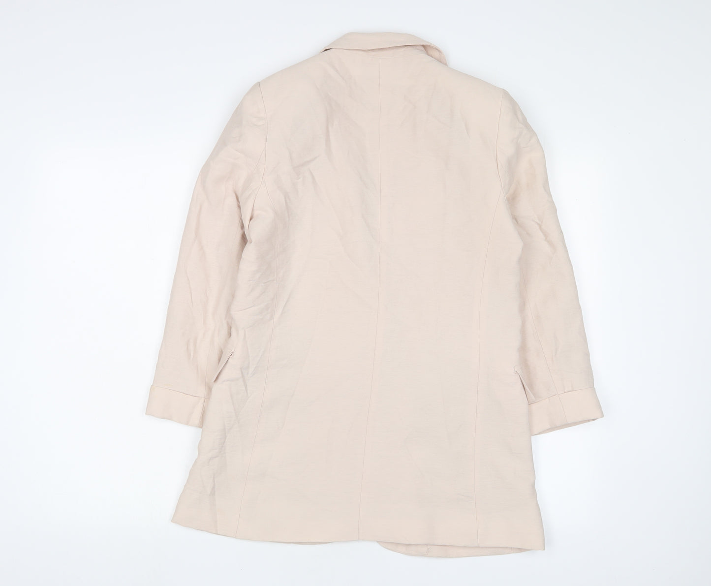 New Look Womens Beige Jacket Blazer Size 6 Button