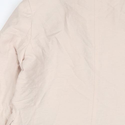 New Look Womens Beige Jacket Blazer Size 6 Button