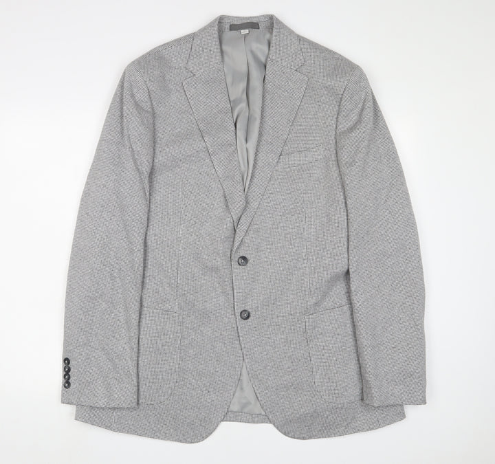 NEXT Mens Grey Cotton Jacket Suit Jacket Size 44 Regular