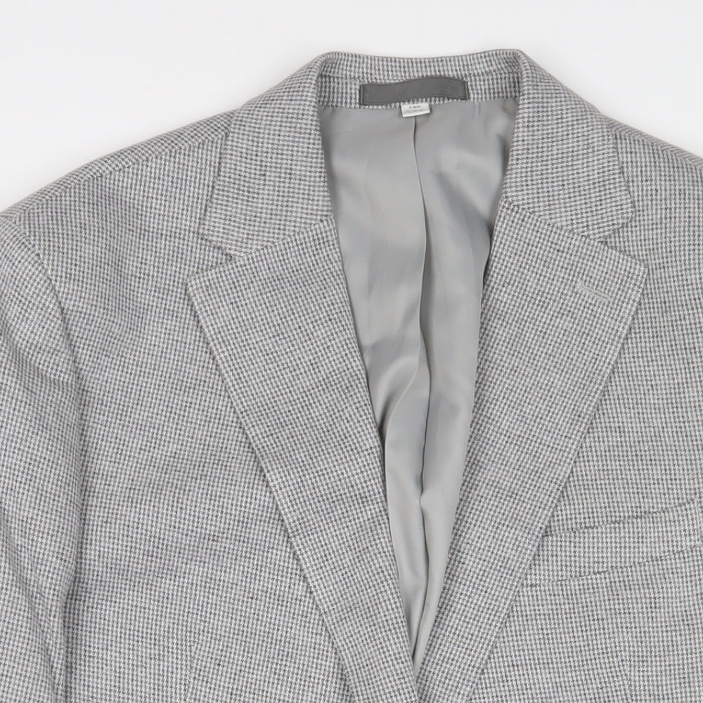 NEXT Mens Grey Cotton Jacket Suit Jacket Size 44 Regular