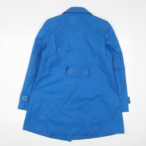 Principles Womens Blue Overcoat Coat Size 8 Button