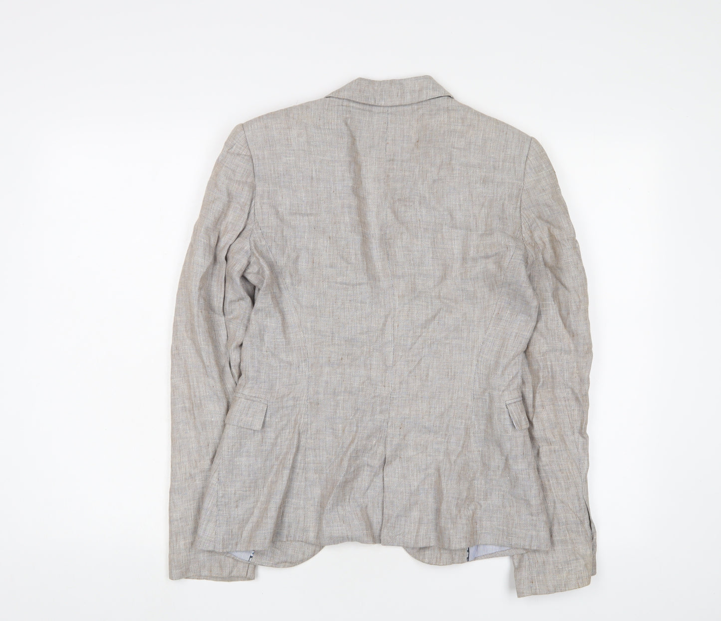Zara Womens Beige Jacket Blazer Size S Button