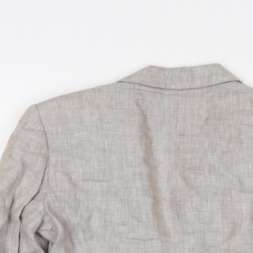 Zara Womens Beige Jacket Blazer Size S Button