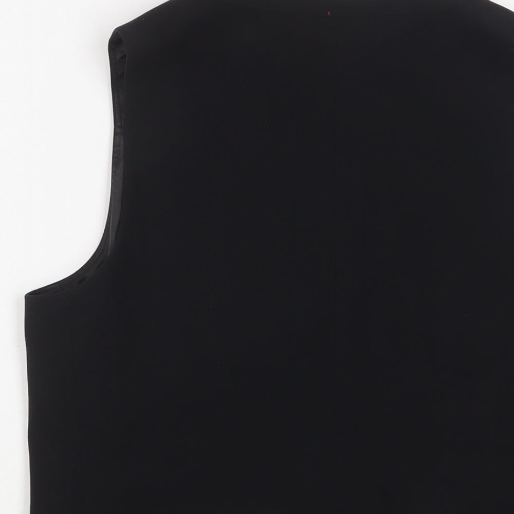 Marks and Spencer Womens Black Jacket Waistcoat Size 12 Button