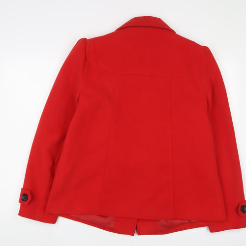 BHS Womens Red Jacket Size 16 Button