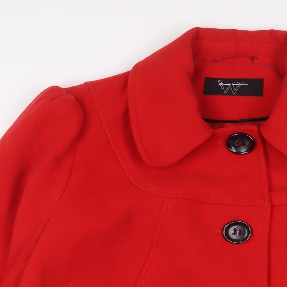 BHS Womens Red Jacket Size 16 Button