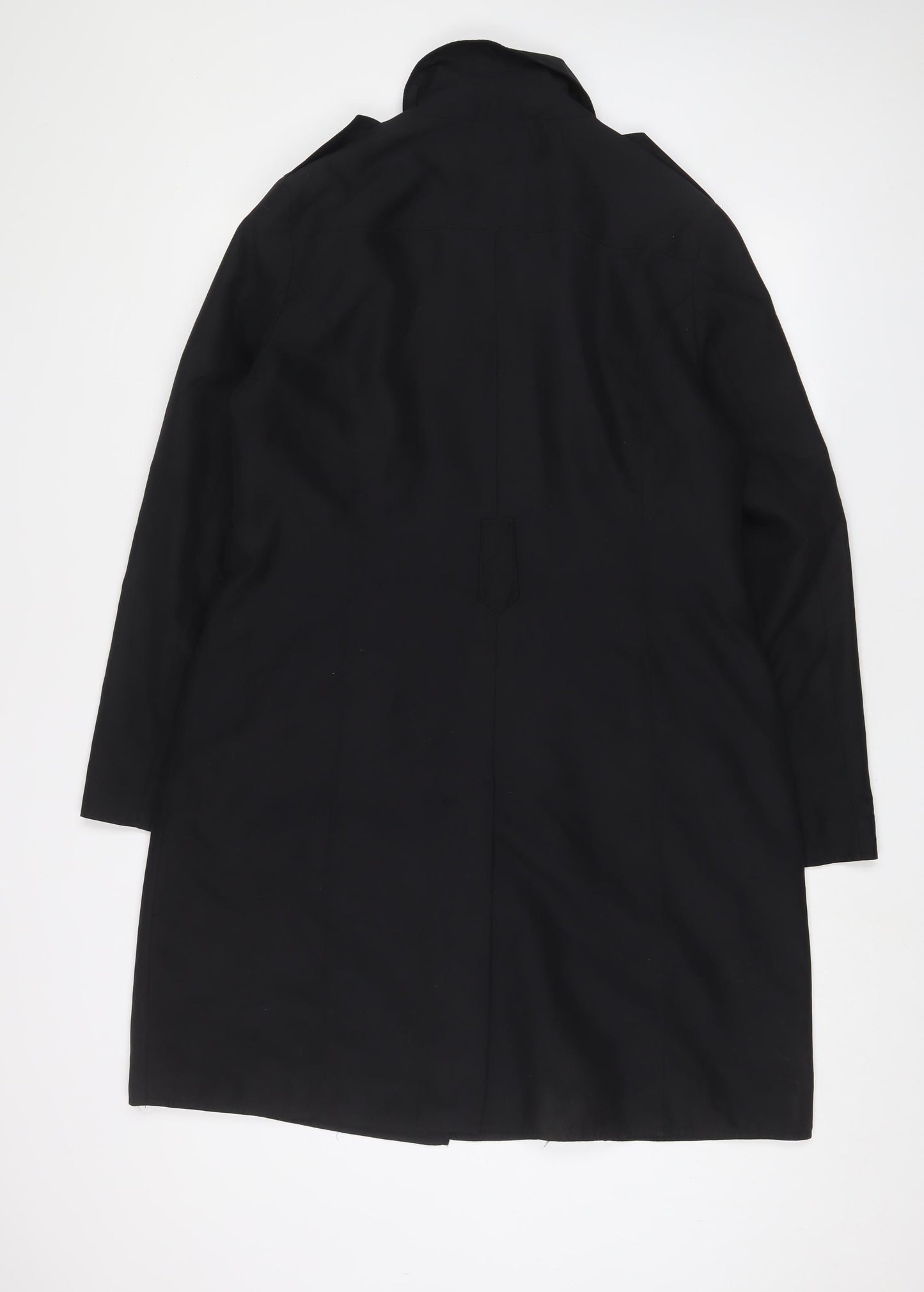 Marks and Spencer Womens Black Overcoat Coat Size 14 Button