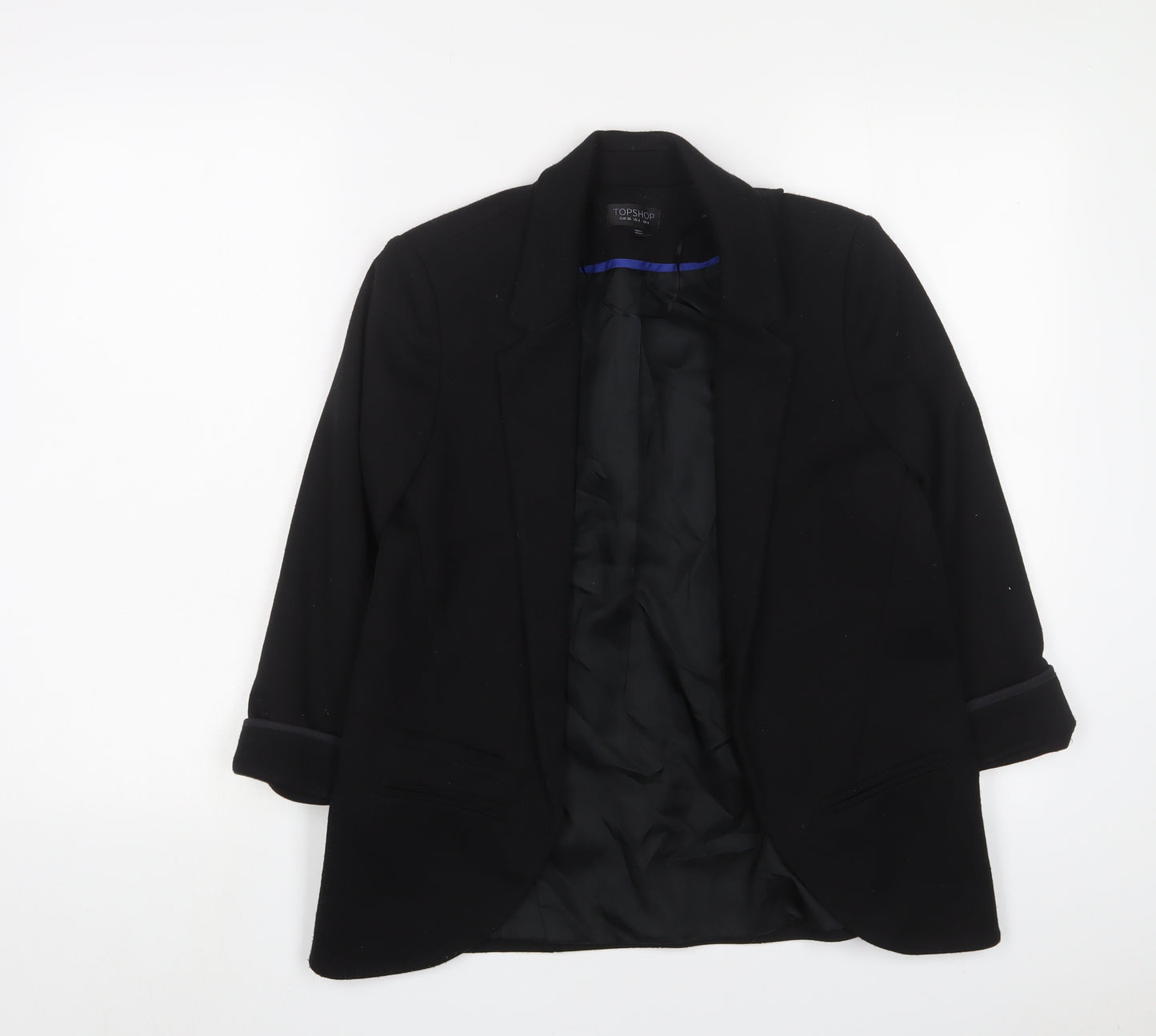 Topshop Womens Black Jacket Blazer Size 8