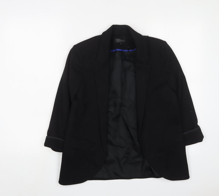 Topshop Womens Black Jacket Blazer Size 8
