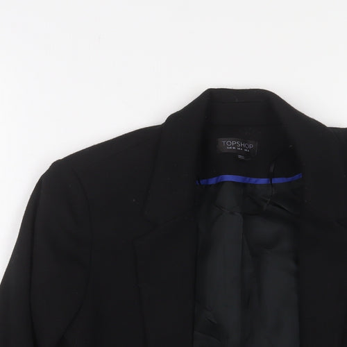 Topshop Womens Black Jacket Blazer Size 8
