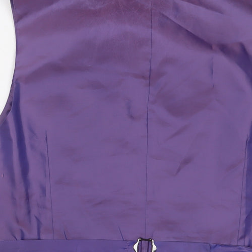 Marks and Spencer Mens Grey Polyester Jacket Suit Waistcoat Size L Regular