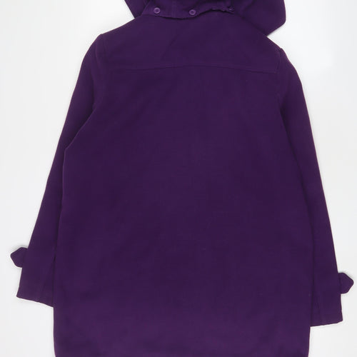 Almond Bay Womens Purple Overcoat Coat Size 14 Button