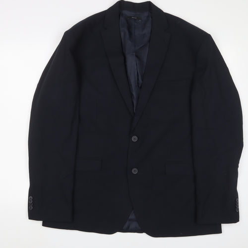 New Look Mens Blue Polyester Jacket Suit Jacket Size 44 Regular