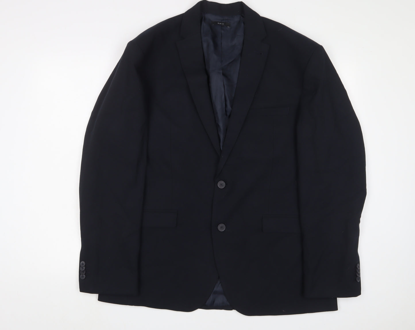 New Look Mens Blue Polyester Jacket Suit Jacket Size 44 Regular