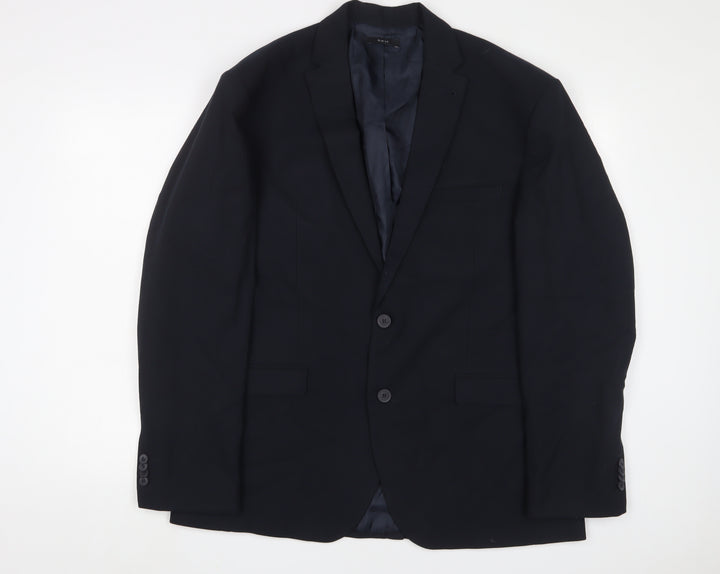 New Look Mens Blue Polyester Jacket Suit Jacket Size 44 Regular
