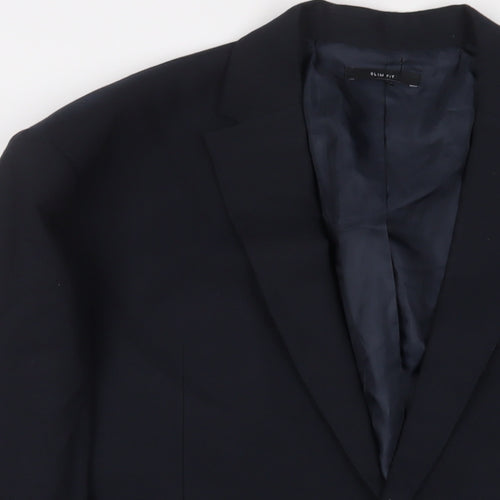 New Look Mens Blue Polyester Jacket Suit Jacket Size 44 Regular