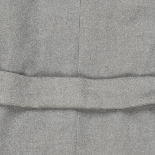 New Look Womens Grey Overcoat Coat Size 12 Snap