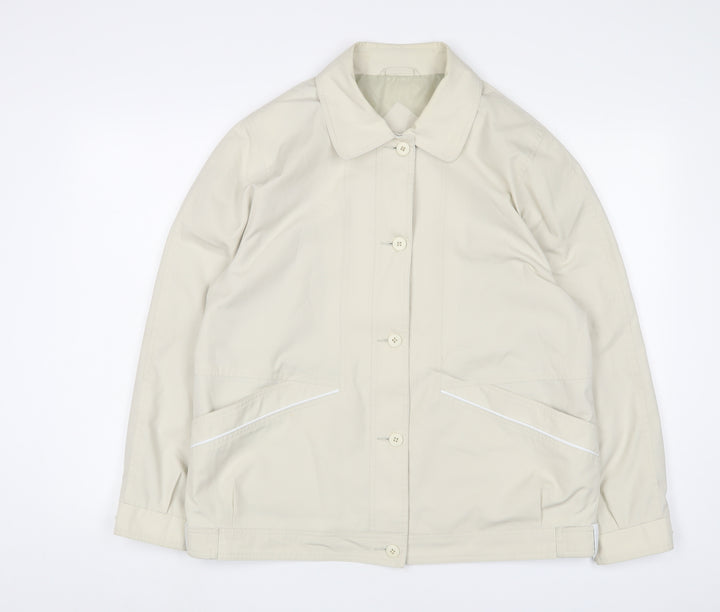 Berkertex Womens Beige Jacket Size 16 Button