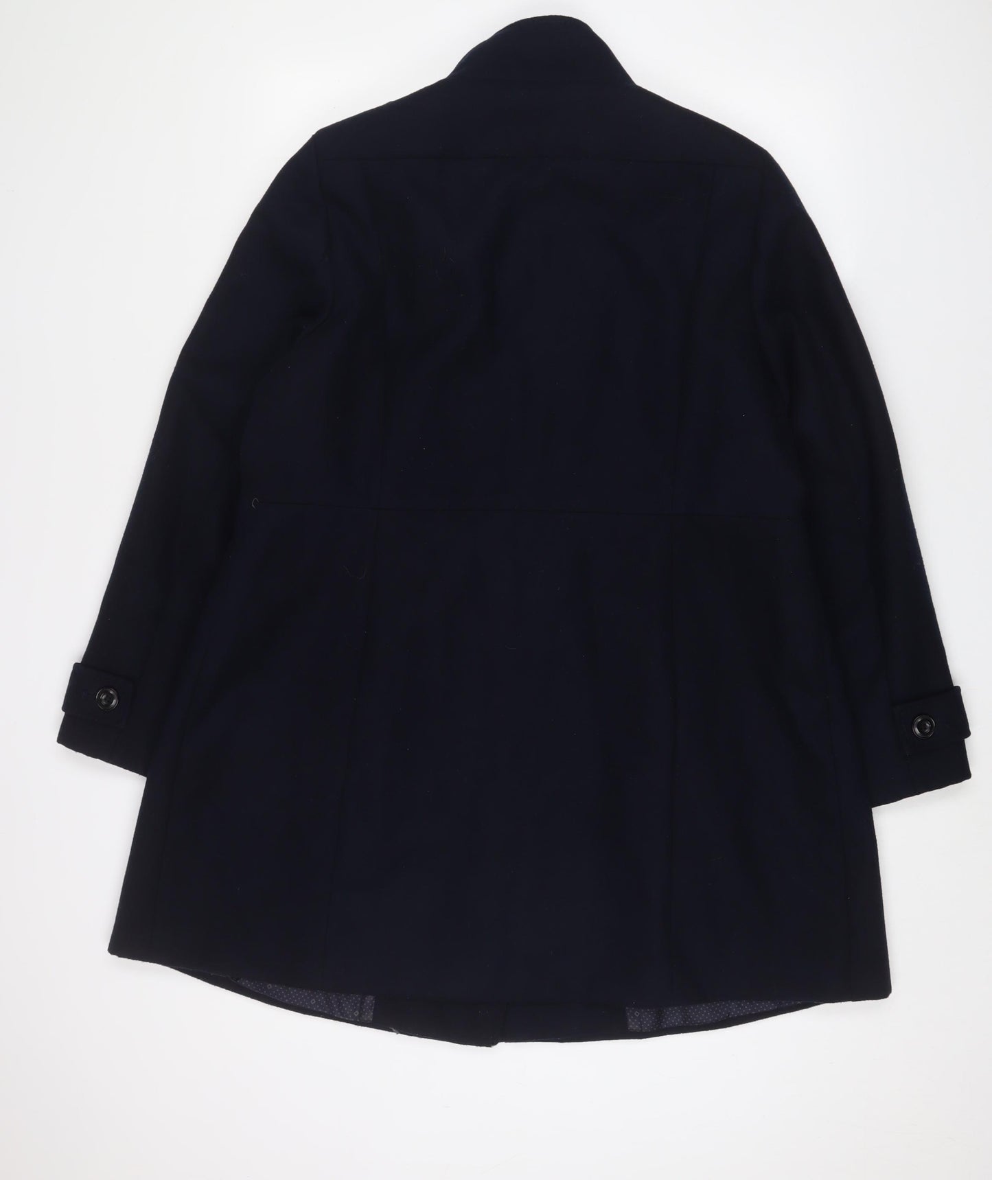 Marks and Spencer Womens Blue Overcoat Coat Size 18 Button