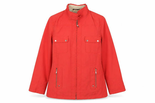 Front view of Concept women’s pink jacket, size UK 16, zip