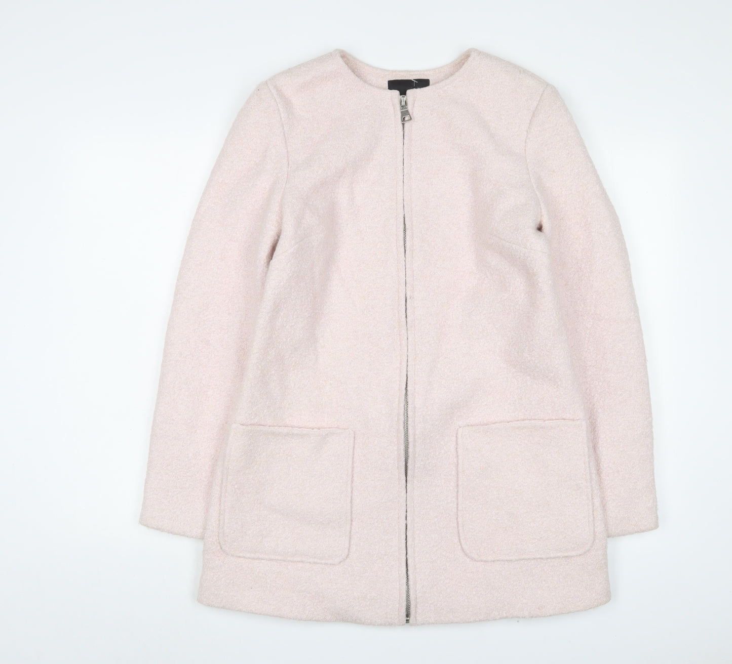 New Look Womens Pink Jacket Size 12 Zip