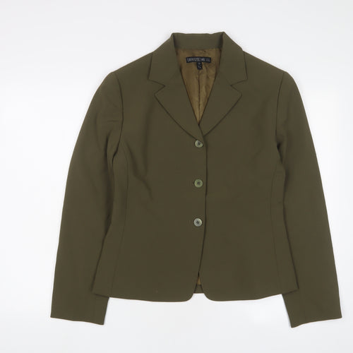 Lafayette Womens Green Jacket Blazer Size 10 Button